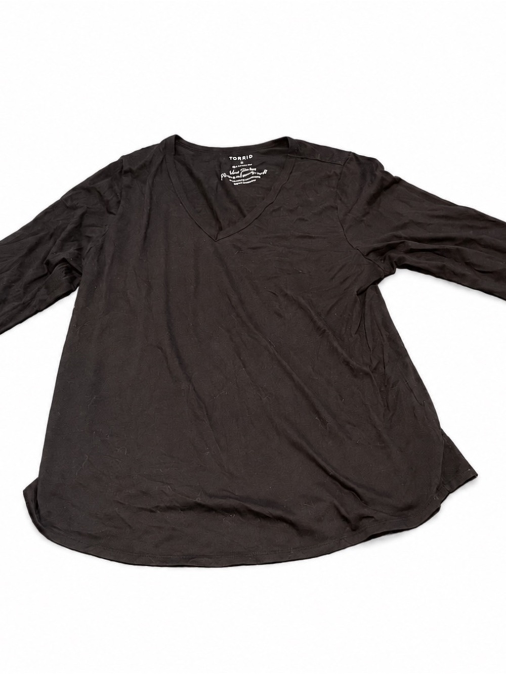 Torrid Women’s Size 2 Black Classic Fit V-Neck Long Sleeve Tee